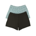 thumbnail image 1 of Felina | So Smooth Modal Sleep Short 2-Pack (Black Teal Florals, Small), 1 of 5