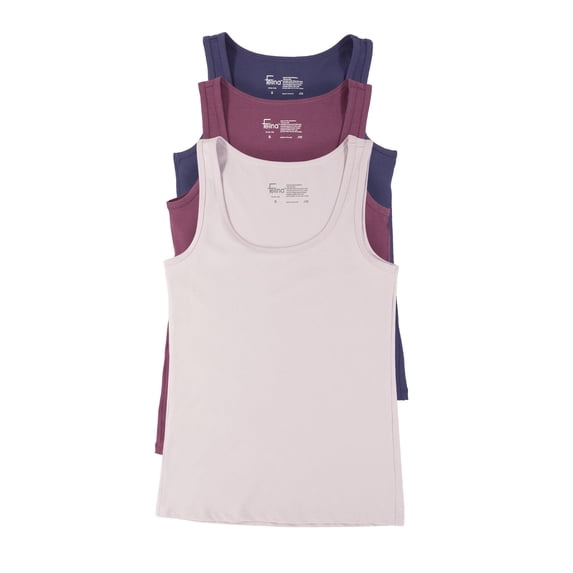 Felina Stretch Layering Womens Tank Top - Seamless Cotton Tank Top for Women, Workout Top (3-Pack)