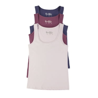 Felina Stretch Layering Womens Tank Top - Seamless Cotton Tank Top for Women, Workout Top (3-Pack) (Berry Bliss, Small)