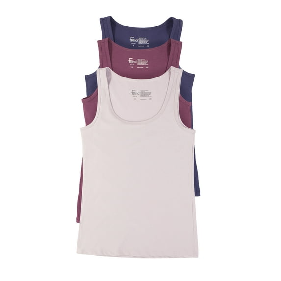 Felina Stretch Layering Womens Tank Top - Seamless Cotton Tank Top for Women, Workout Top (3-Pack)