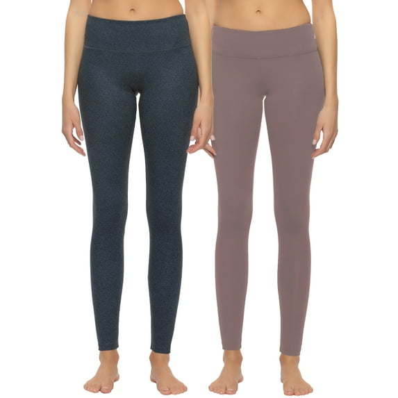 Felina Sueded Athleisure Performance Legging (2-Pack) Womens Leggings w/Slimming Waist Band Style: C3690RT (X-Large, Indigo Denim Sparrow)