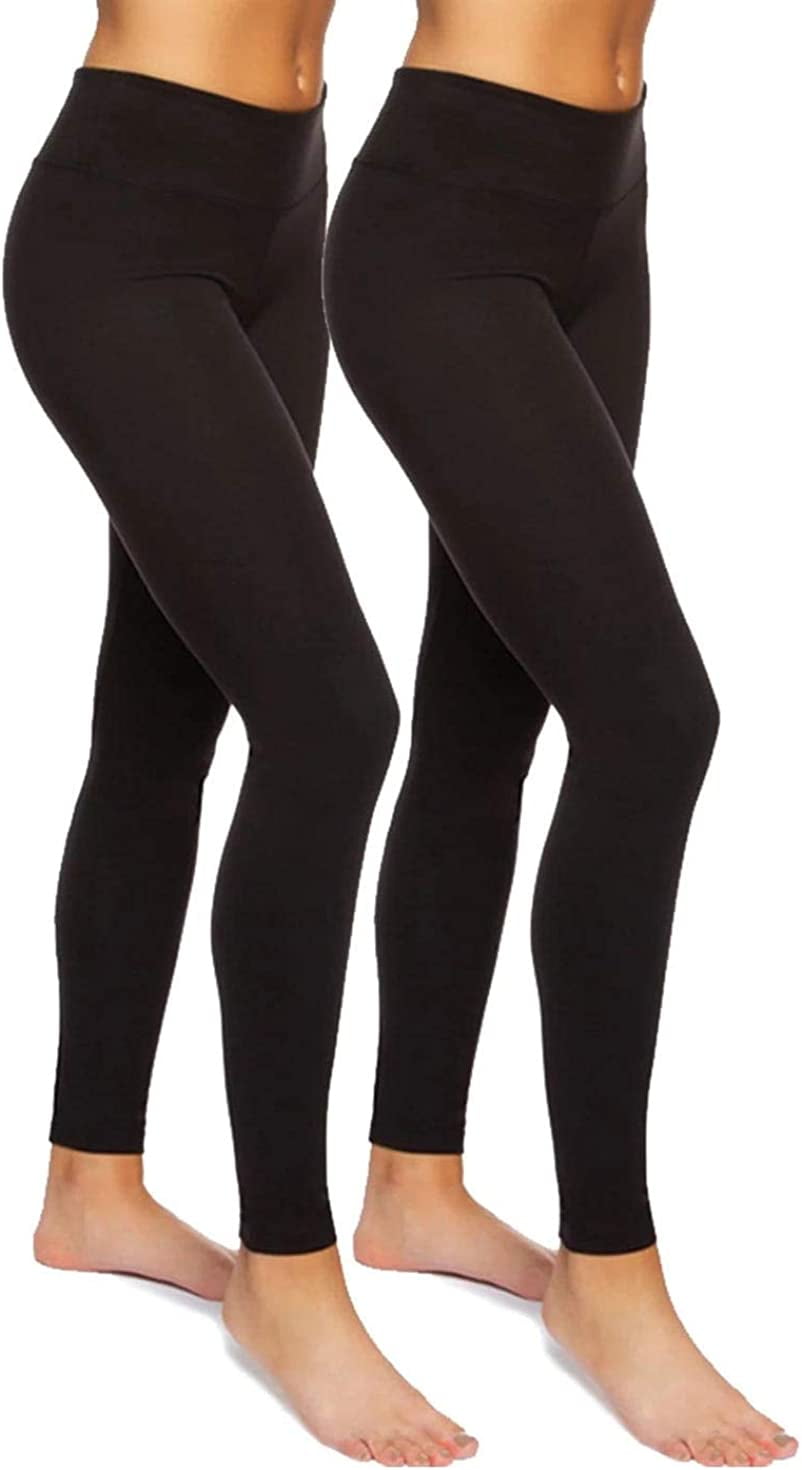 Felina Ladies' 1 OR 2 PACK Wide Waistband Sueded Lightweight Legging