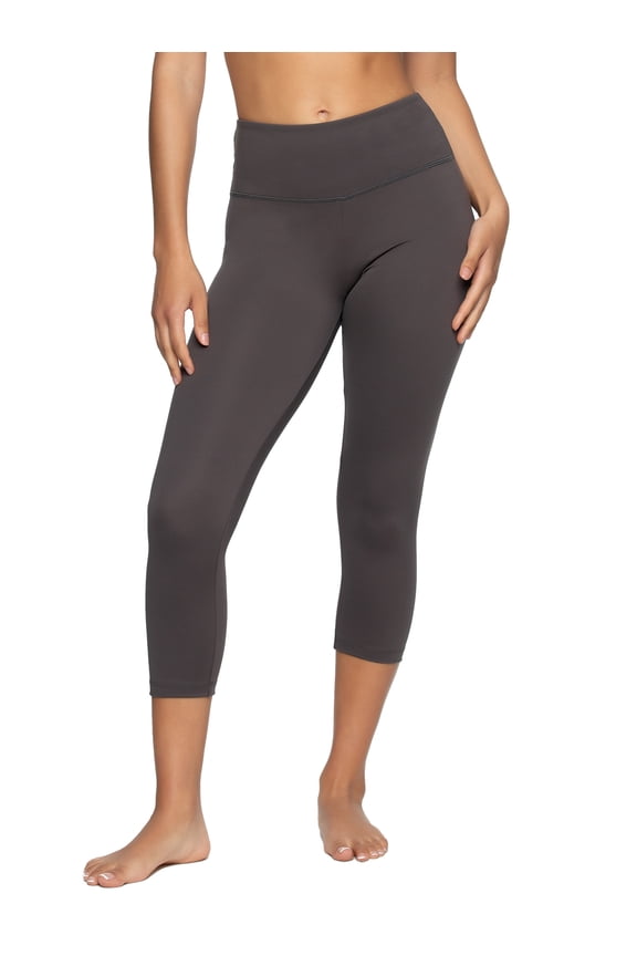 | Sueded Athletic Capri Legging (Charcoal, Small)