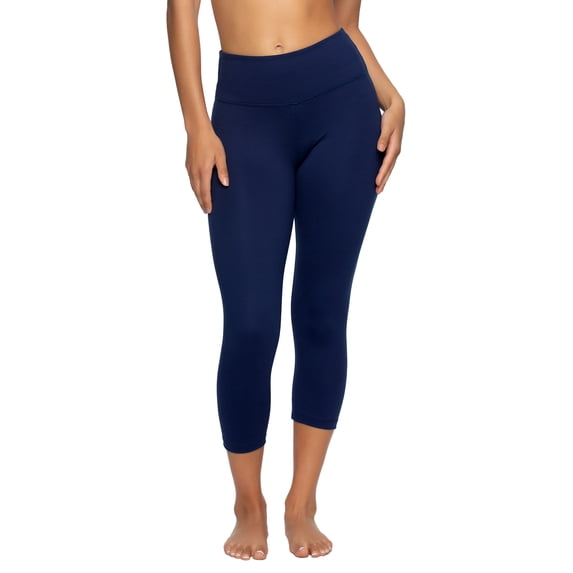 Felina | Sueded Athletic Capri Legging (True Navy, Medium)