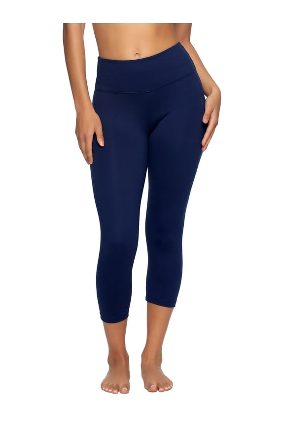 | Sueded Athletic Capri Legging (True Navy, Small)
