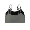 thumbnail image 1 of Felina Super Soft Modal Bralette 2-Pack (Black Gray, Small), 1 of 3