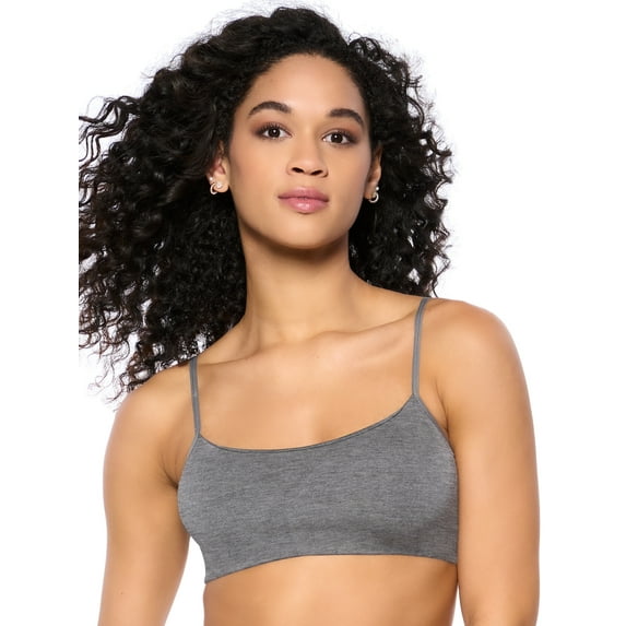 Felina - Super Soft Modal Bralette - Adjustable Straps, Moisture Wicking Lounge Bralette (Medium Heather Grey, Medium)