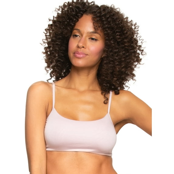 Felina - Super Soft Modal Bralette - Adjustable Straps, Moisture Wicking Lounge Bralette (Violet Ice, Medium)