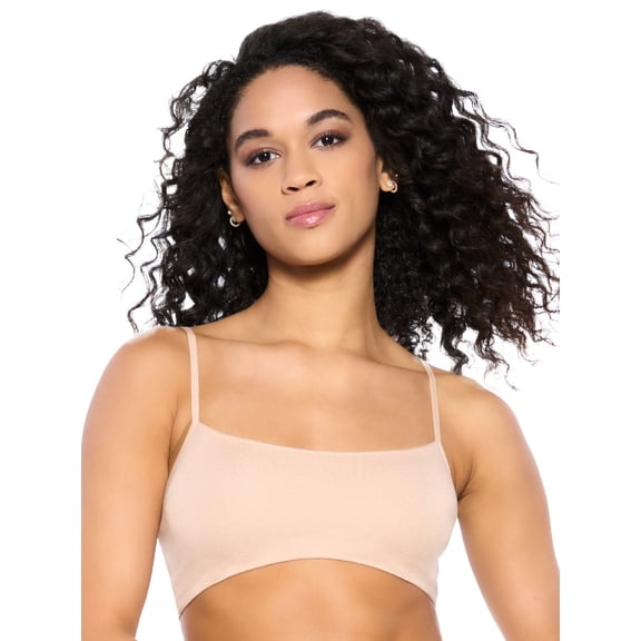 Felina - Super Soft Modal Bralette - Adjustable Straps, Moisture Wicking Lounge Bralette (Warm Neutral, Medium)