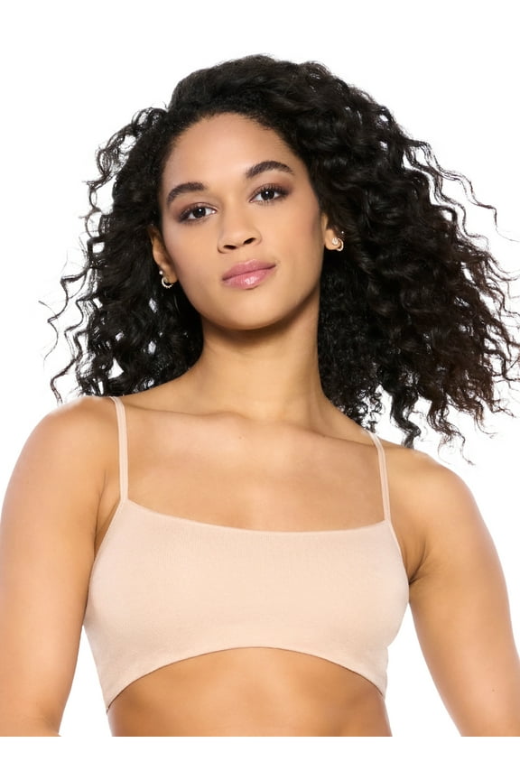 - Super Soft Modal Bralette - Adjustable Straps, Moisture Wicking Lounge Bralette (Warm Neutral, Medium)