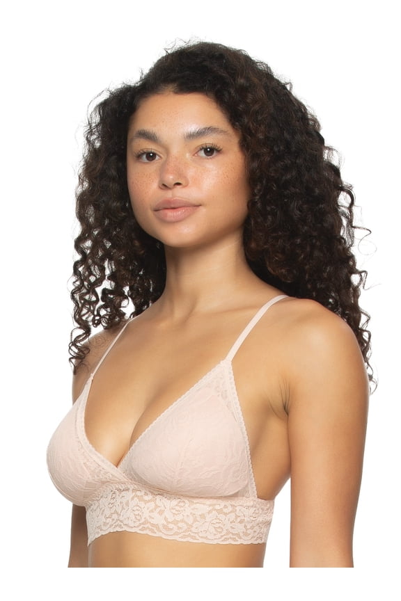 | Super Stretchy Lace Triangle Bralette (Bare, Large)