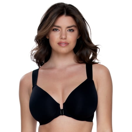 Felina | Utopia Front-Close Racerback T-Shirt Bra (Black, 32C)