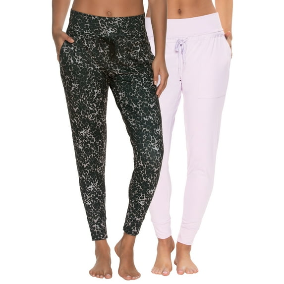 Felina | Velvety Soft Jogger 2-Pack (Black Tea Orchid, X-Large)
