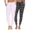 thumbnail image 1 of Felina | Velvety Soft Jogger 2-Pack (Orchid Black Wave, Large), 1 of 3