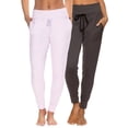 thumbnail image 1 of Felina | Velvety Soft Jogger 2-Pack (Orchid Hush Charcoal, X-Large), 1 of 3