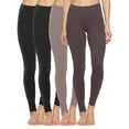 thumbnail image 1 of Felina | Velvety Soft Lightweight Leggings | 4-Pack (Black Squirrel, X-Small), 1 of 1