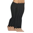 thumbnail image 1 of Felina | Velvety Soft Lightweight Leggings | 4-Pack (Black, X-Small), 1 of 5