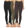 thumbnail image 1 of Felina | Velvety Soft Lightweight Leggings | 4-Pack (Coffee Vibes, XX-Large), 1 of 1