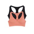 thumbnail image 1 of Felina | Velvety Soft Racerback Bralette 2-Pack (Canyon Rose Black, Medium), 1 of 3