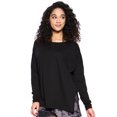 thumbnail image 1 of Felina | Velvety Soft Slub Long Sleeve Tee (Black, Small), 1 of 2