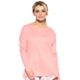 thumbnail image 1 of Felina | Velvety Soft Slub Long Sleeve Tee (Shell Pink, Large), 1 of 2
