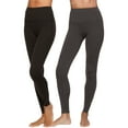 thumbnail image 1 of Felina | Velvety Super Soft High-Waisted Legging 2-Pack | Yoga Pants | Workout Clothes for Women (Black Charcoal, X-Large), 1 of 7