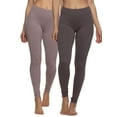 thumbnail image 1 of Felina Velvety Super Soft Lightweight Leggings 2-Pack - For Women - Yoga Pants, Workout Clothes (Big City, X-Small), 1 of 8