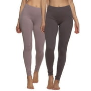 FELINA Velvety Super Soft Lightweight Leggings 2-Pack - For Women - Yoga Pants, Workout Clothes
