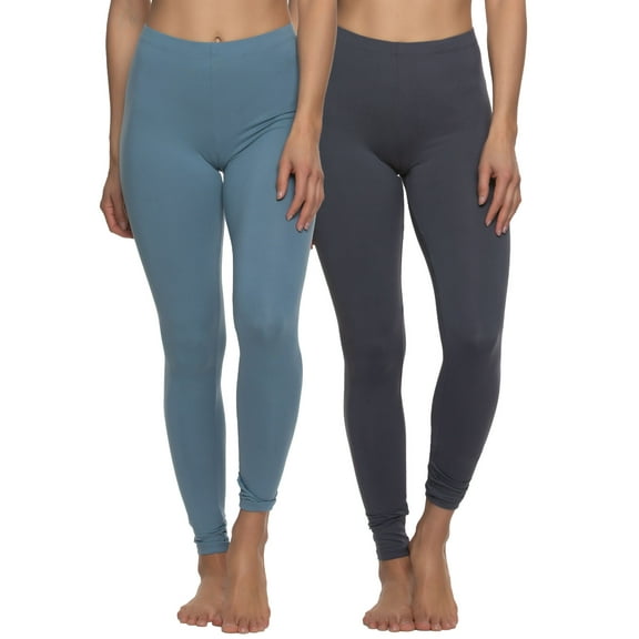Felina Velvety Super Soft Lightweight Leggings 2-Pack - For Women - Yoga Pants, Workout Clothes