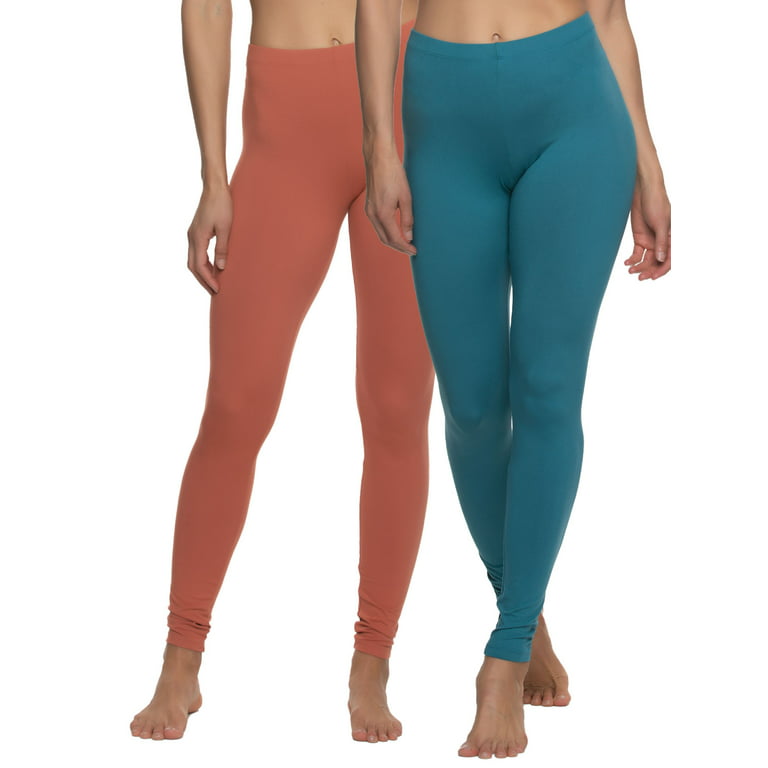 Felina Velvety Super Soft Lightweight Leggings 2-Pack - For Women - Yoga  Pants, Workout Clothes (Tie Dye Raisin, Small)