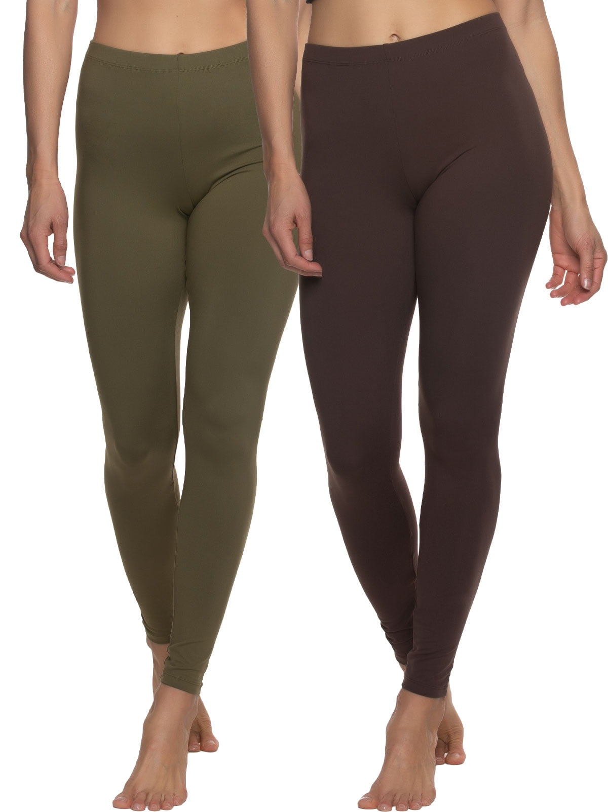 Felina Velvety Super Soft Lightweight Leggings 2-Pack - For Women - Yoga  Pants, Workout Clothes (Warm Desert, Large)