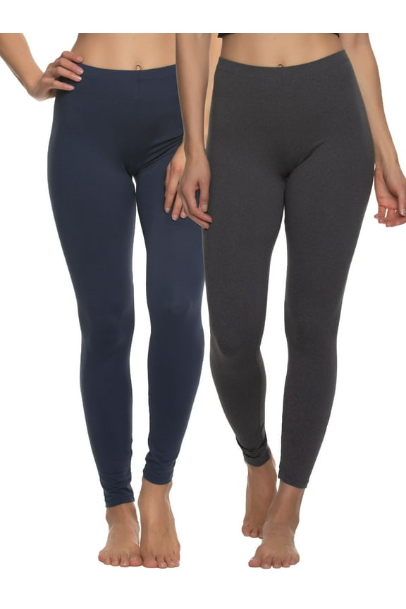 Velvety Super Soft Lightweight Leggings 2-Pack - For Women - Yoga Pants, Workout Clothes