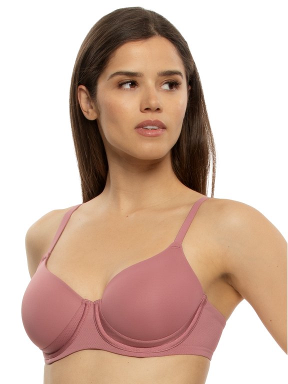 - Versafit Breathable T-Shirt Bra Seamless Demi Coverage with Adaptable Fit (Mesa Rose, 38G)
