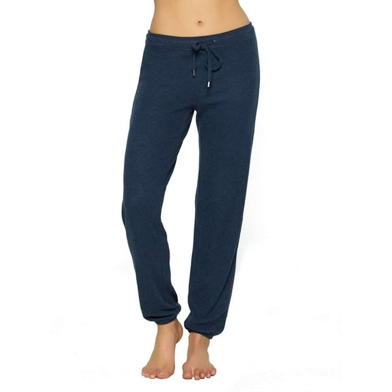 Felina | Victoria Drawstring Jogger Pant | Elasticized Cuffs | Lounge (Navy, Large)