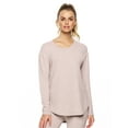 thumbnail image 1 of Felina | Victoria Long Sleeve Crew Neck Top | TOP ONLY | Pants Not Included (Misty Rose Taupe, Small), 1 of 2