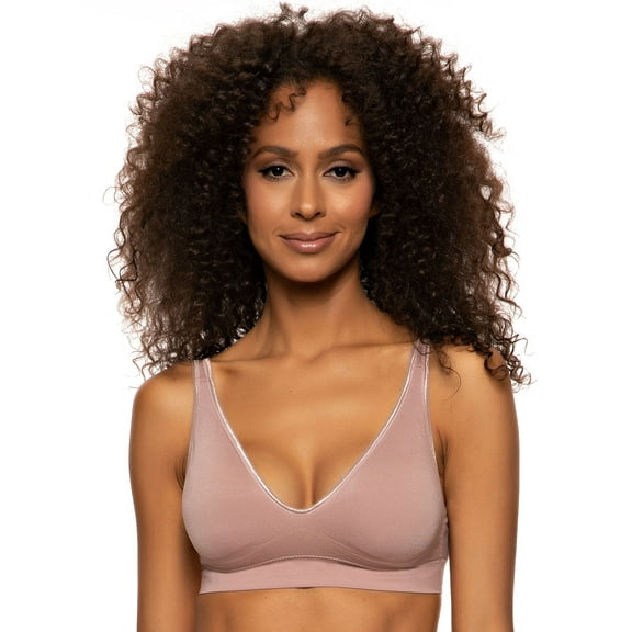 Felina | Wireless Seamless Bra | Comfort | Support | Shape (Rose Tan, Medium)
