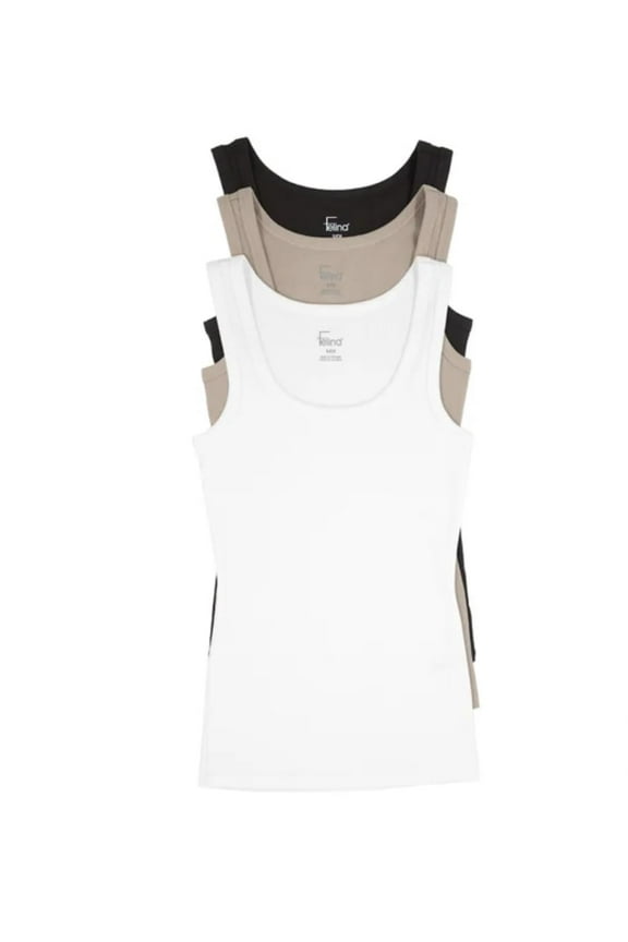 Women's Size Small (4-6) Ribbed Tank Tops, 3-pack