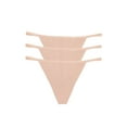 thumbnail image 1 of Felina Women's Blissful Basic G-String 3-Pack | Panty | Stretch (Sugar Baby, 1X2X), 1 of 2