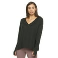 thumbnail image 1 of Felina | Women's Long Sleeve V-Neck Top (Black, X-Large), 1 of 2
