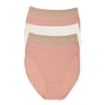 thumbnail image 1 of Felina Women's Organic Cotton Stretch Hi Cut Panty 5-Pack Underwear, 1 of 4