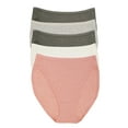 thumbnail image 1 of Felina Women's Organic Cotton Stretch Hi Cut Panty 5-Pack Underwear, 1 of 4
