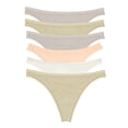 thumbnail image 1 of Felina Women's Organic Cotton Thong Underwear, 6-Pack, 1 of 3