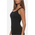 thumbnail image 1 of Felina Womens Ribbed Tank Top, 3-Pack, Soft Cotton Stretch, Black, Size Large (1012), 1 of 4