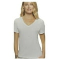 thumbnail image 1 of Felina Women's Short Sleeve Slub Jersey V-Neck Tee (White, Large), 1 of 2