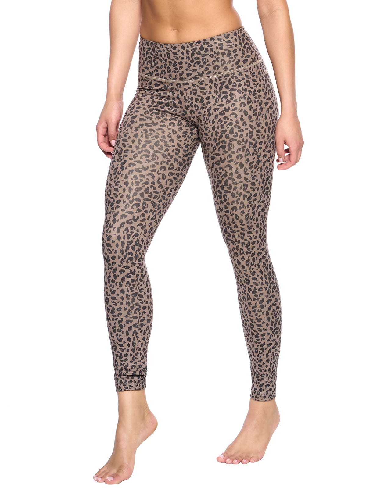 Felina Women's Sueded Athletic Leggings, Slimming Waistband (Raven Leopard,  Small) 