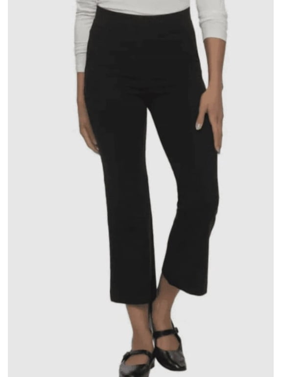 Women's Tummy Control Pull-On Kick Crop Pant, Black, Small