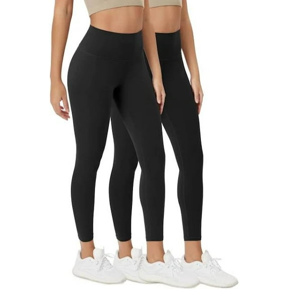 Felina Women's Velvety Soft Legging, 2-pack IN BLACK, Size XL