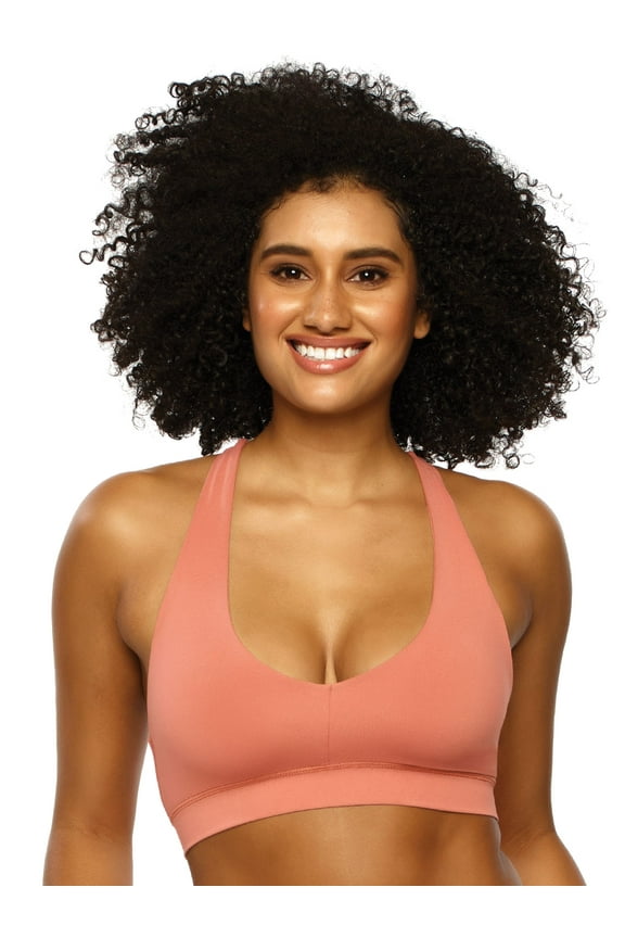 Women's Velvety Soft Racerback Bralette (Canyon Rose, Large)