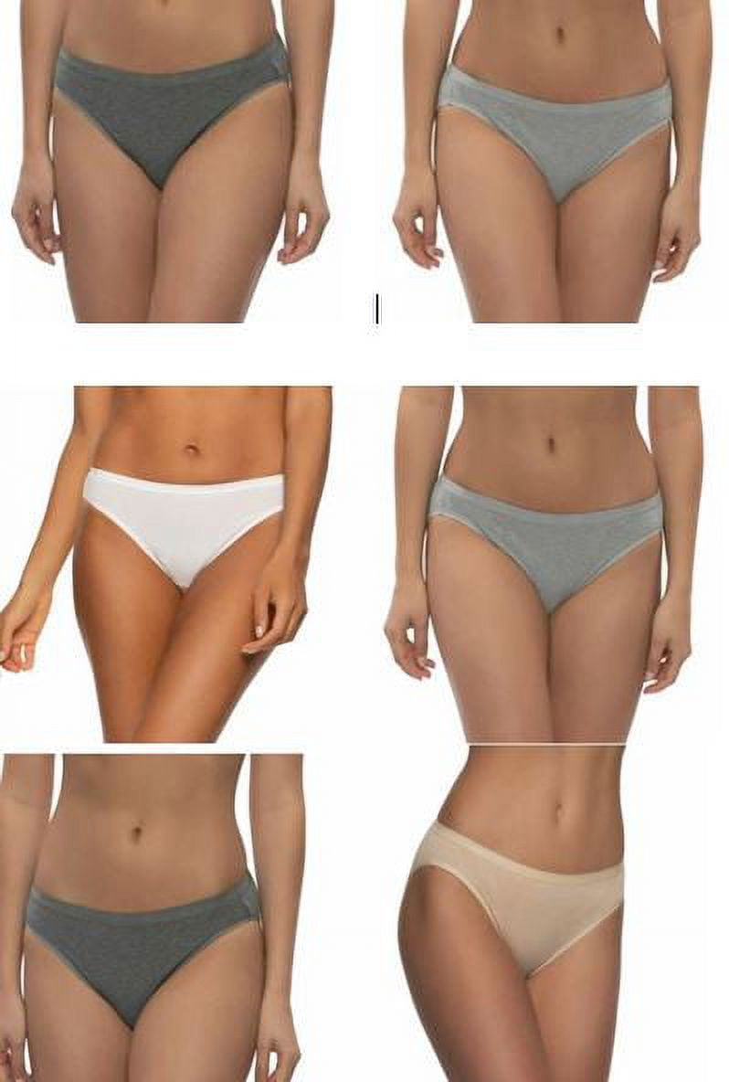 Felina Womens 6 Pack Organic Cotton Stretch Bikini