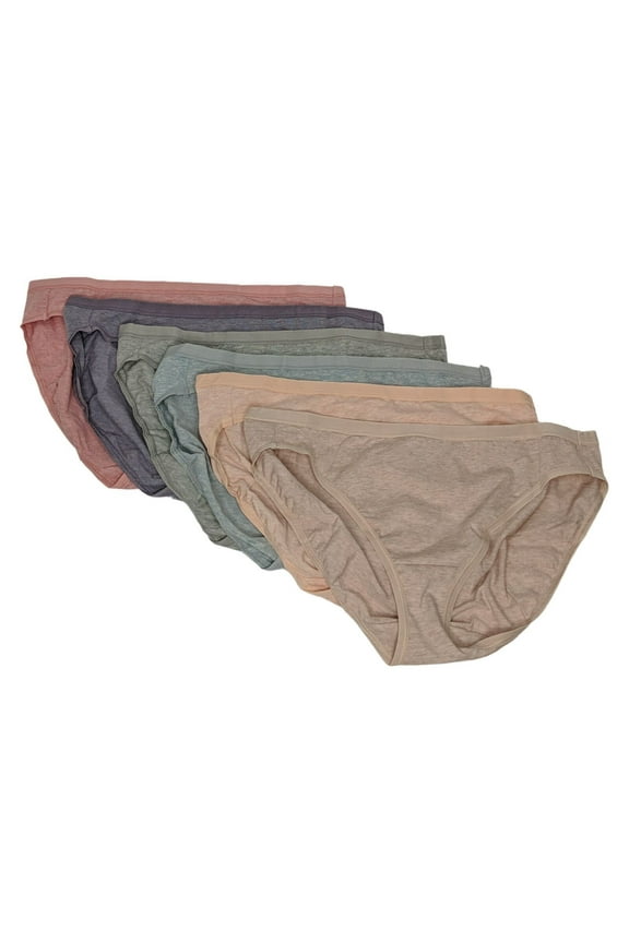Womens 6 Pack Organic Cotton Stretch Bikini